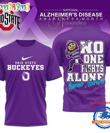 Ohio State Buckeyes Ncaa Alzheimer Awareness November Unisex 3D Shirt