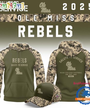 Ole Miss Rebels 2025 Ncaa Salute To Service Limited New Hoodie