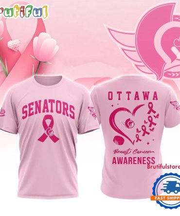 Ottawa Senators 2025 Nhl Pink Breast Cancer Awareness All Over Print Shirt