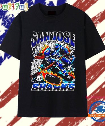 San Jose Sharks Skeleton Player Graphic 2025 T Shirt