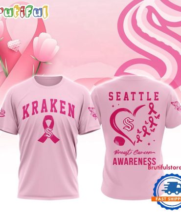 Seattle Kraken 2025 Nhl Pink Breast Cancer Awareness All Over Print Shirt