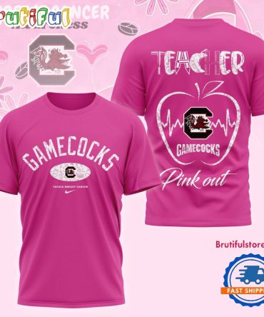 South Carolina Gamecocks 2025 Ncaa Teacher Tackle Breast Cancer Unisex 3D Shirt