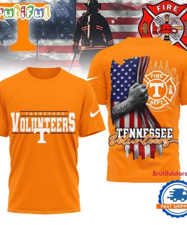 Tennessee Volunteers 2025 Ncaa Firefighter American Flag 3D Shirt