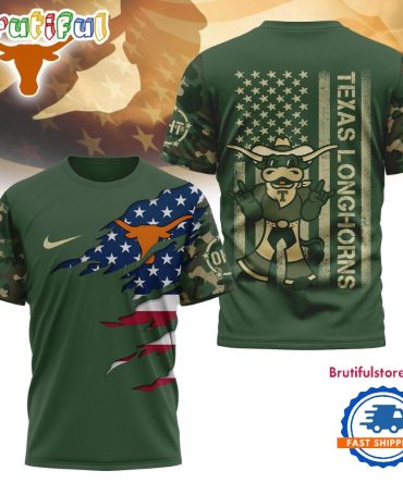 Texas Longhorns 2025 Ncaa Veteran Limited 3D Shirt