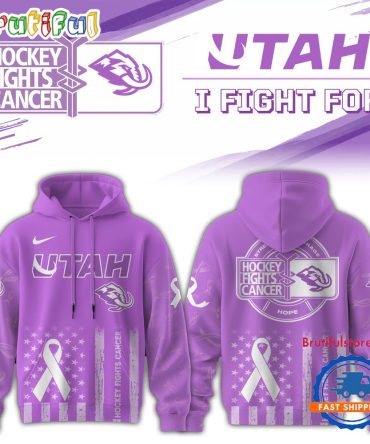 Utah Mammoth 2025 Nhl Hockey Fights Cancer Limited Edition Hoodie Shirt