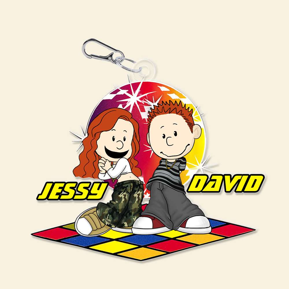 Personalized Gifts For Couple Acrylic Keychain Y2K Style Disco 01Xqlu100125Hg - Image 4
