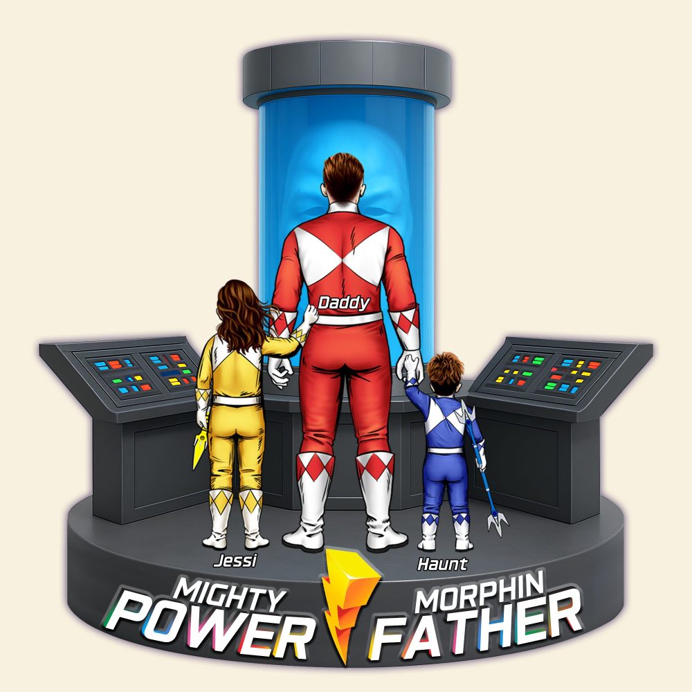 Power Dad Plaque - Personalized Gift For Dad 012Ohlu180425Hh - Image 4
