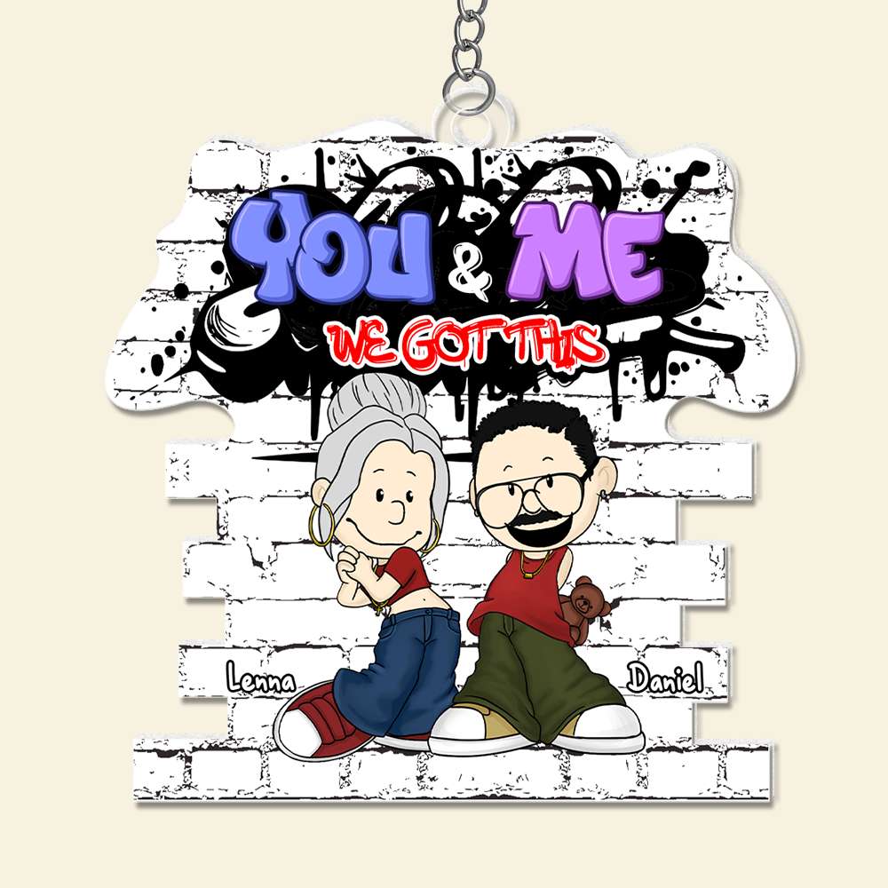 Personalized Gift For Couples Keychain Y2K Cartoon Couple 05Kalu271224Hg - Image 5