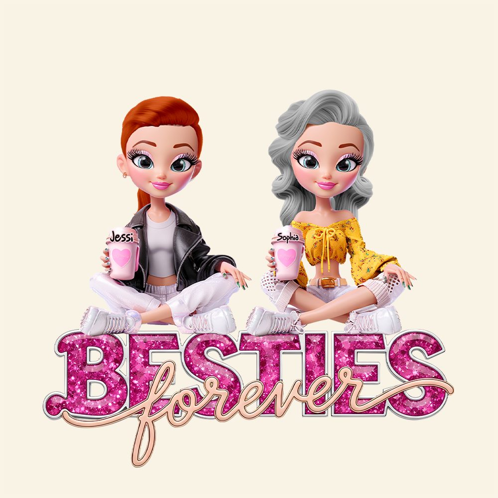 Doll Besties Keychain - Personalized Gifts For Besties 05Tglu120625 - Image 3