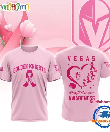 Vegas Golden Knights 2025 Nhl Pink Breast Cancer Awareness All Over Print Shirt