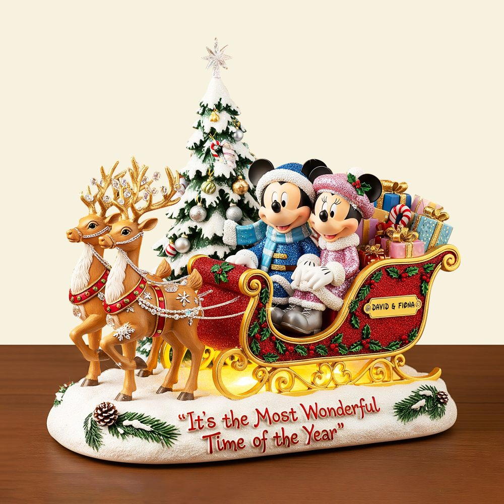 Couple Reindeer Sleigh Acrylic Plaque - Personalized Gifts For Couple Christmas Plaque 08Pglu281025 - Image 5