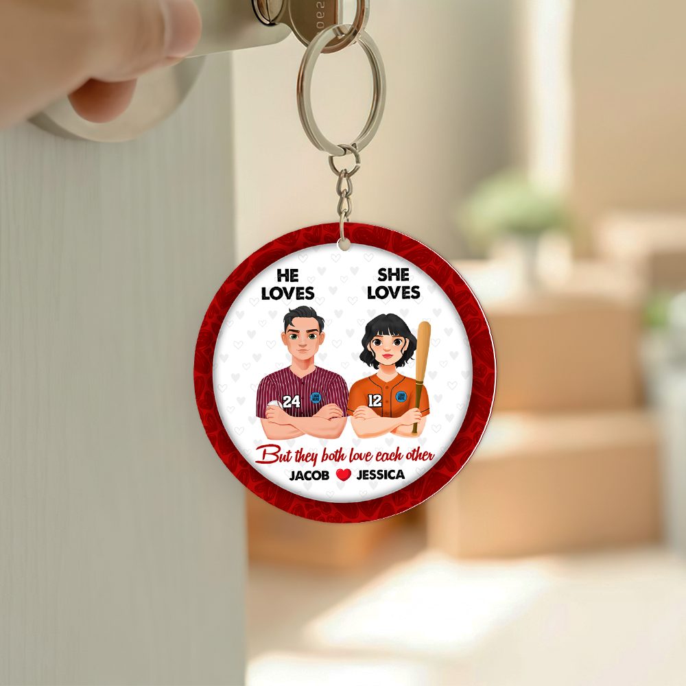 Personalized Gifts For Baseball-Loving Couple Keychain 01Hupu230125Hg - Image 4