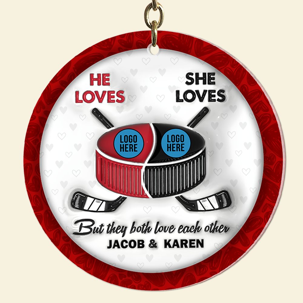 Personalized Gifts For Ice Hockey-Loving Couple Keychain 01Hupu240125 - Image 5
