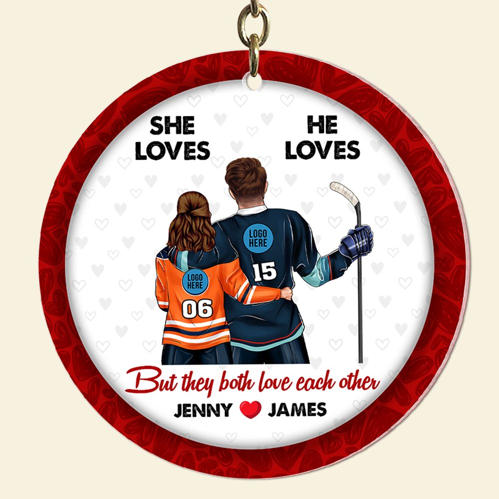Personalized Gifts With Custom Team Logo Keychain For Ice Hockey Lover Couple 02Hupu240125Tm - Image 5