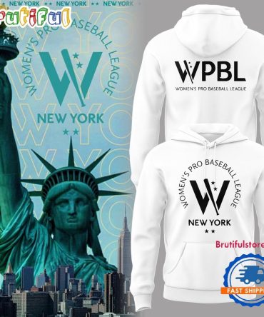 Women'S Pro Baseball League New York 2025 Wpbl White Hoodie