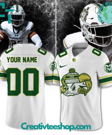 Colorado State Rams Snow Days Custom Football Jersey
