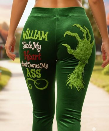 Grinch Stole My Heart - Personalized Stole Christmas Leggings
