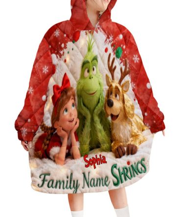 Ho Ho Ho - Personalized Stole Christmas Blanket Hoodie