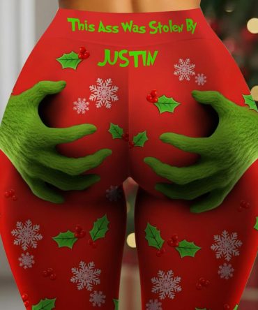Grinch This Was Stolen By - Personalized Stole Christmas Leggings