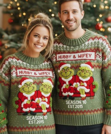 Hubby & Wifey Holiday - Personalized Stole Christmas Ugly Sweater