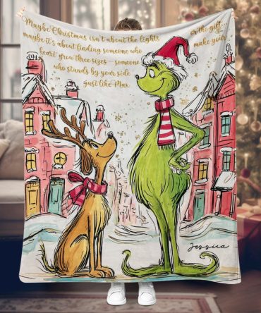 May Christmas Be With You - Personalized Stole Christmas Blanket