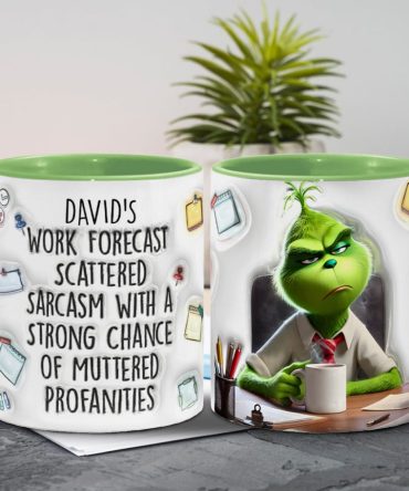 Work Forecast - Personalized Stole Christmas Accent Mug