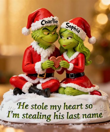 He Steal My Heart - Personalized Stole Christmas Custom Shaped Acrylic Plaque