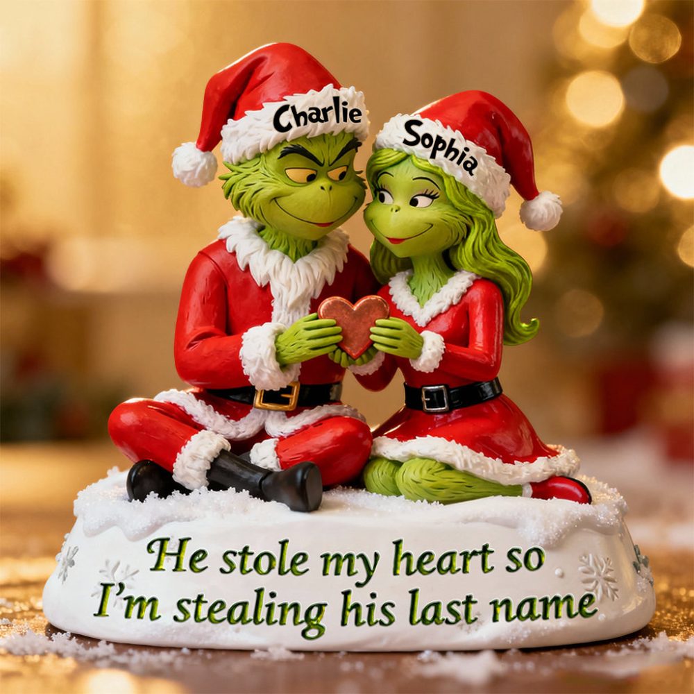 He Steal My Heart - Personalized Stole Christmas Custom Shaped Acrylic Plaque