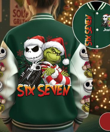 Six Seven - Personalized Stole Christmas Varsity Jacket