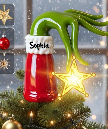Grinch Grinchmas 2025 - Personalized Stole Christmas Led Light Tree Topper