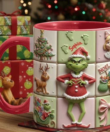 Merry Christmas - Personalized Stole Christmas Accent Mug