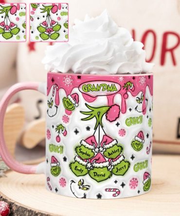 Green Mama/ Nana... - Personalized Stole Christmas Accent Mug