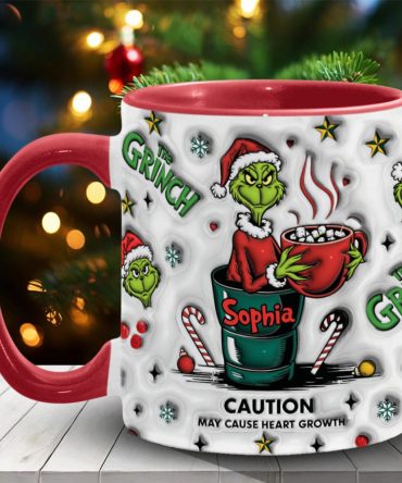 Caution Any Name - Personalized Stole Christmas Accent Mug