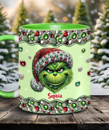 Sparkle Holiday - Personalized Stole Christmas Accent Mug