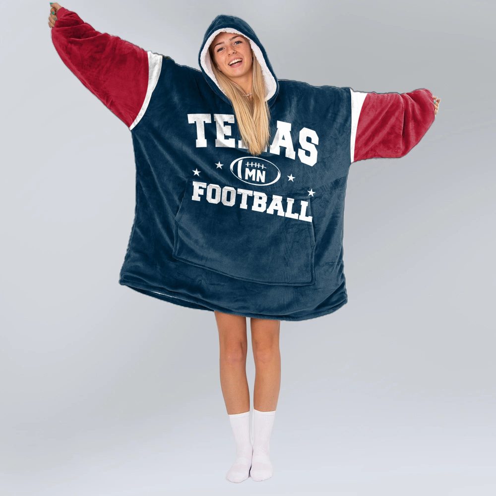 Texas Football Blanket Hoodie - Image 2