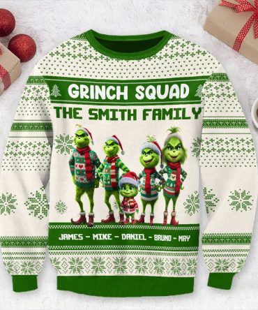 Grinch Squad - Personalized Stole Christmas Ugly Sweater