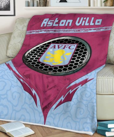 Cozy Aston Villa Fleece Throw Blanket – Perfect Gift For Fans