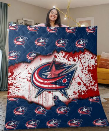 Cozy Columbus Blue Jackets Fan Quilt – Vibrant Design, Perfect Gift For Hockey Lovers