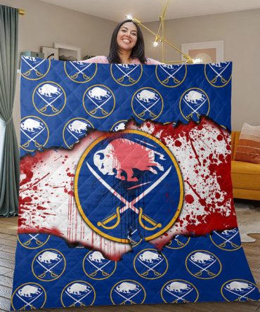 Cozy Buffalo-Themed Quilt Blanket - Perfect Gift For Hockey Fans & Home Decor