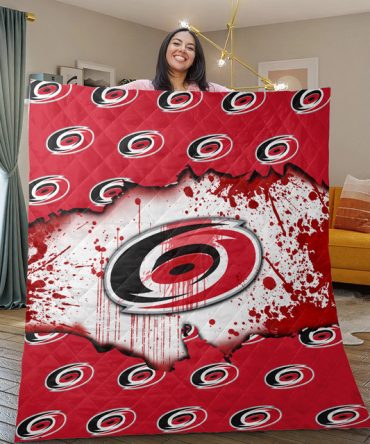 Carolina Hurricanes Cozy Red & White Logo Blanket – Perfect Gift For Fans , Soft, Stylish Home Décor