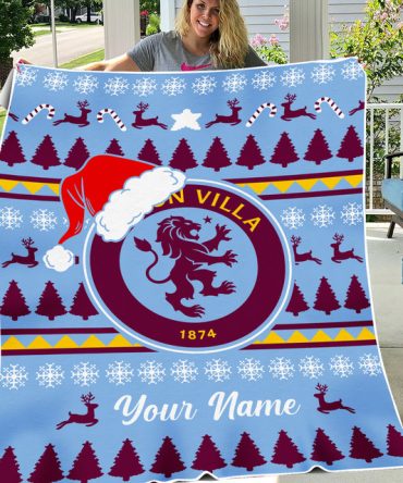 Personalized Holiday Blanket - Custom Name & Festive Design For Fans