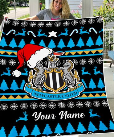 Custom Newcastle United Christmas Blanket - Personalized Cozy Gift For Fans