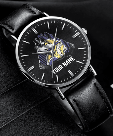 Customizable Leather Watch With Viking Design – Add Your Name For A Personal Touch!