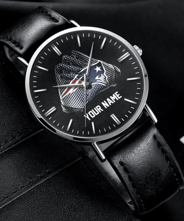 Customizable Leather Strap Sports Watch - Personalized Gift With Logo Design