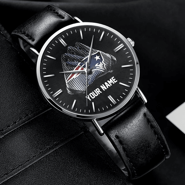 Customizable Leather Strap Sports Watch - Personalized Gift With Logo Design
