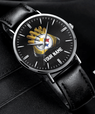 Customizable Leather Strap Sports Team Watch - Add Your Name For A Personal Touch!