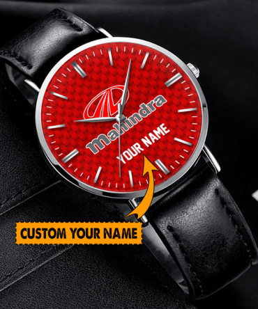 Customize Your Style: Personalized Name Watch With Leather Strap – Perfect Gift!
