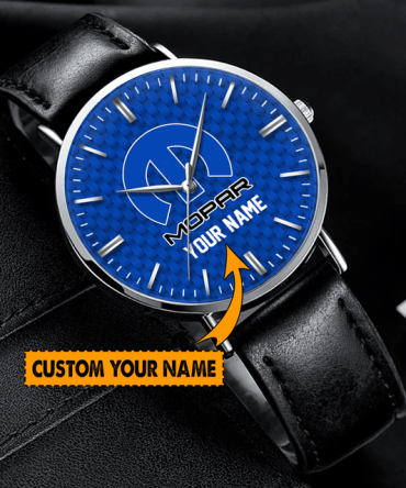 Customizable Mopar Logo Watch - Personalize With Your Name - Perfect Gift Idea!