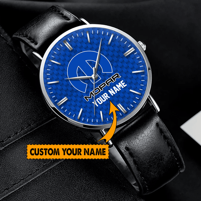 Customizable Mopar Logo Watch - Personalize With Your Name - Perfect Gift Idea!