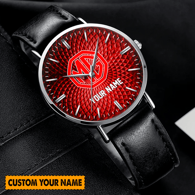 Customize Your Own Stylish Red Watch With Personalized Name - Perfect Gift!